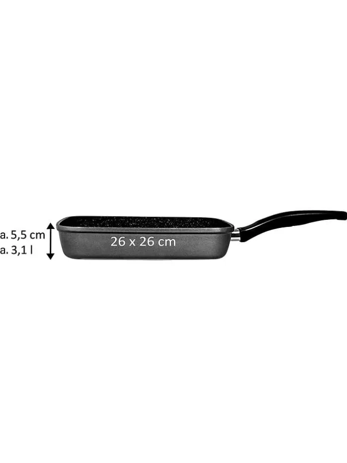 Grillpfanne in Grau - (L)26 x (B)26 cm