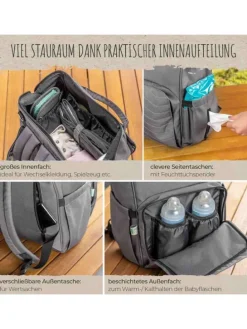 Growing Wickelrucksack in Grau ab 0 Monate