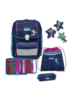 Grundschulranzen GENIUS Blue Star 5-tlg. in blau/lila