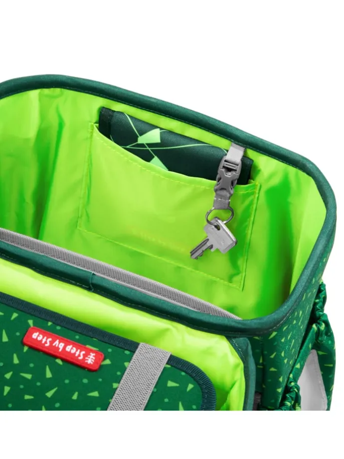 Grundschulranzen-Set BASIS "Green Graphics" 4-teilig in Grün