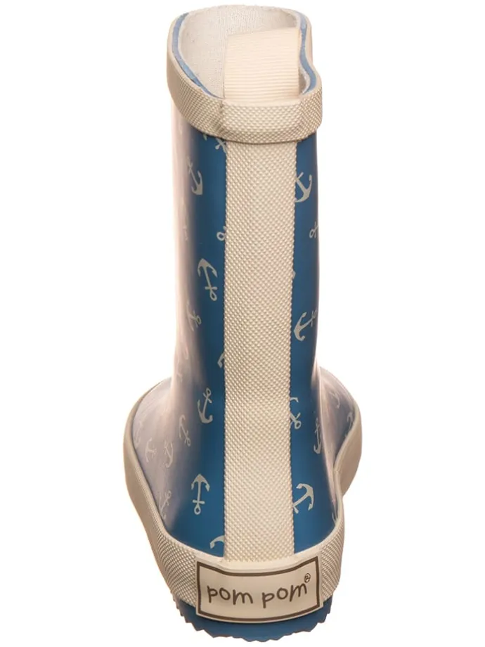 Gummistiefel "AOP" in Blau/ Beige