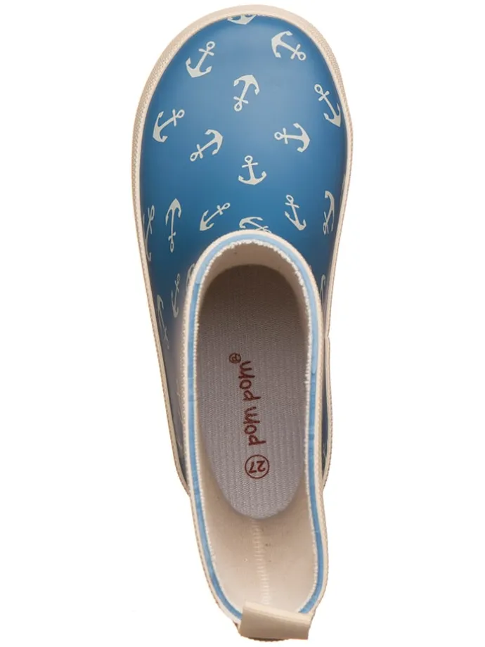 Gummistiefel "AOP" in Blau/ Beige