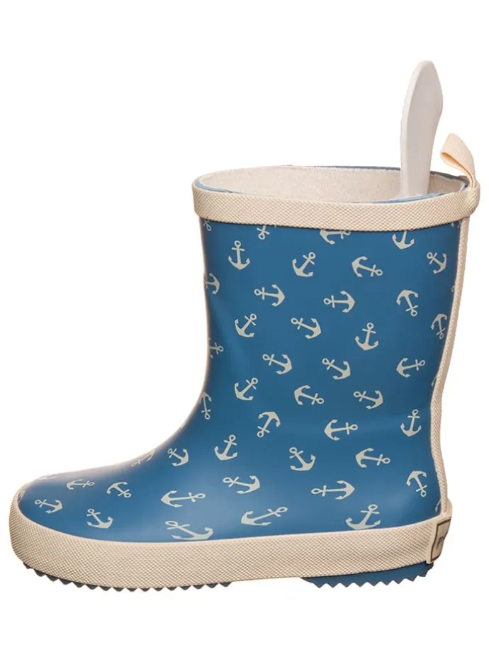 Gummistiefel "AOP" in Blau/ Beige