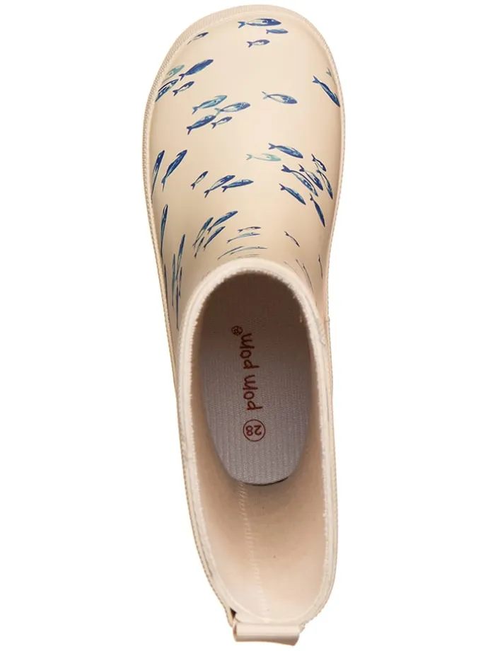 Gummistiefel "AOP" in Blau/ Beige