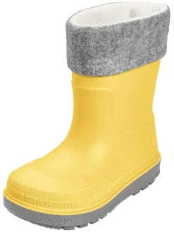 Gummistiefel in Grau/ Gelb