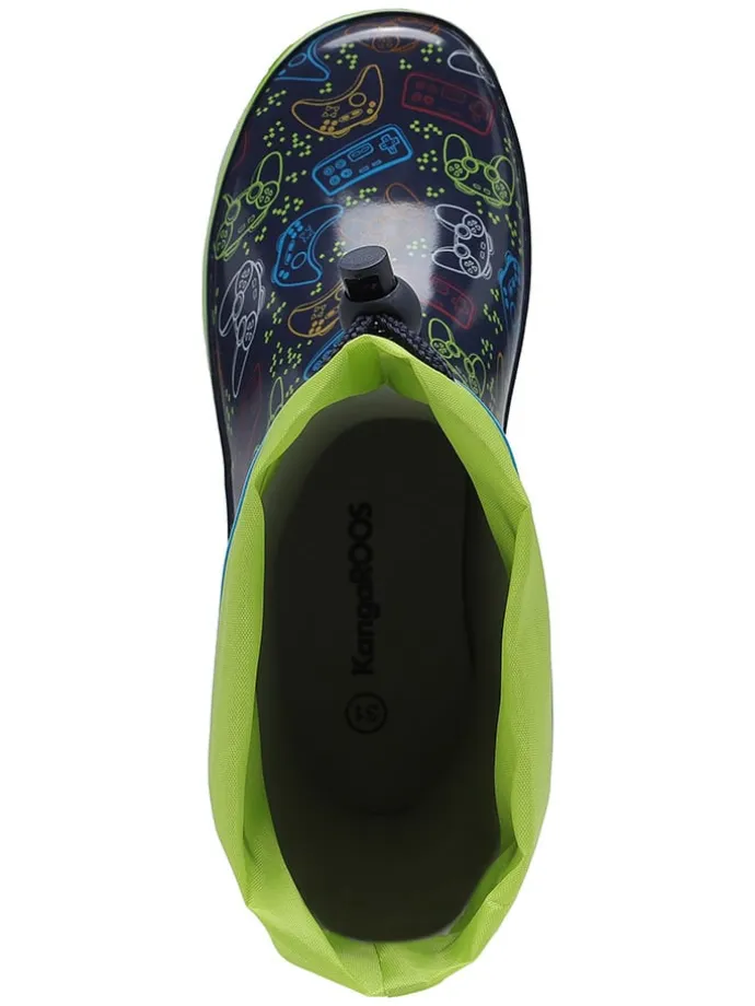 Gummistiefel "K-Summerrain" in Dunkelblau/ Grün
