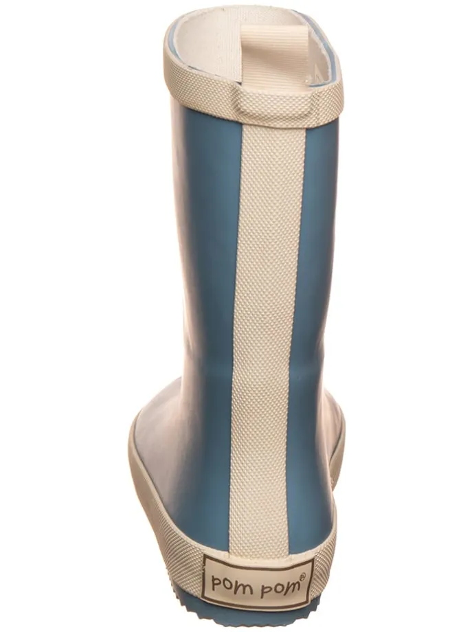Gummistiefel "Solid" in Hellblau/ Beige