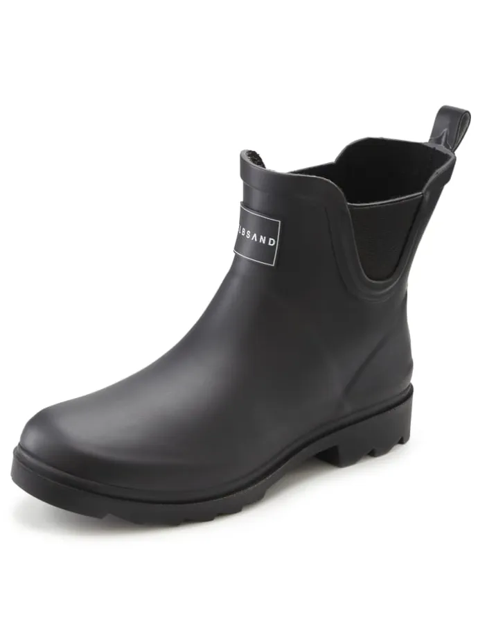 Gummistiefelette in schwarz
