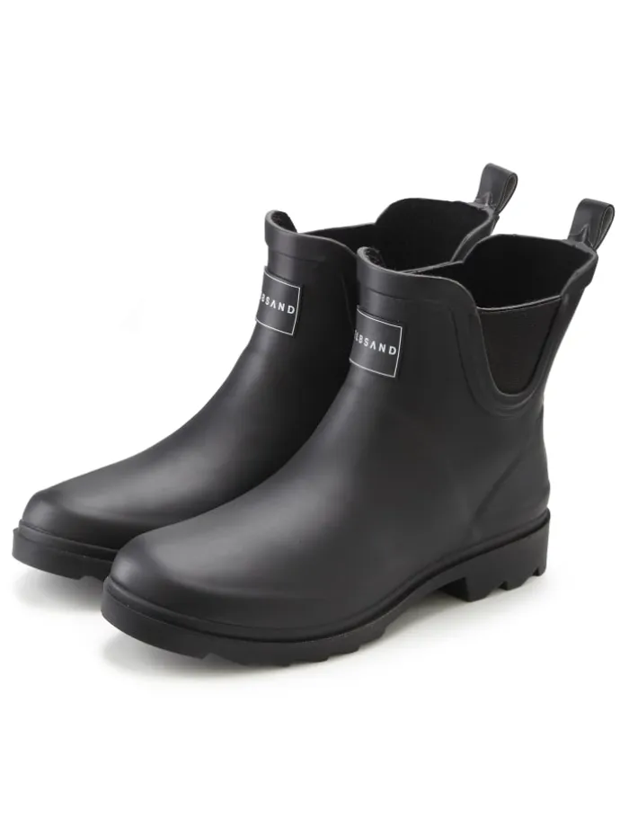 Gummistiefelette in schwarz