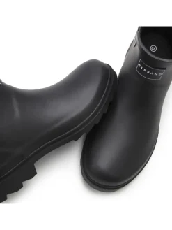 Gummistiefelette in schwarz