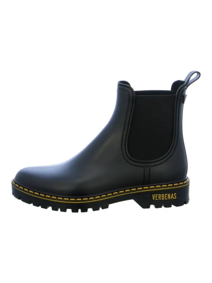 Gummistiefeletten in Schwarz