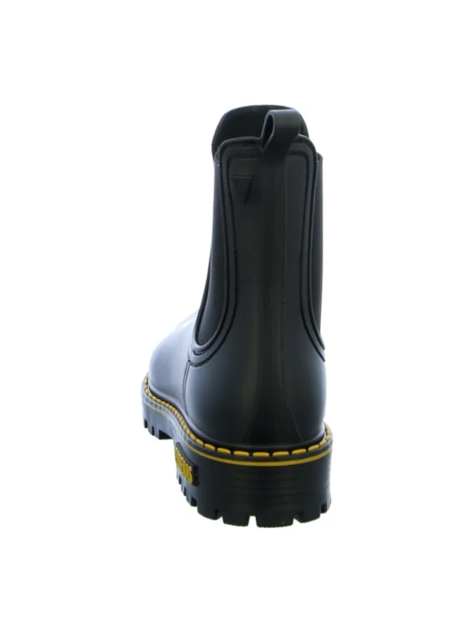 Gummistiefeletten in Schwarz