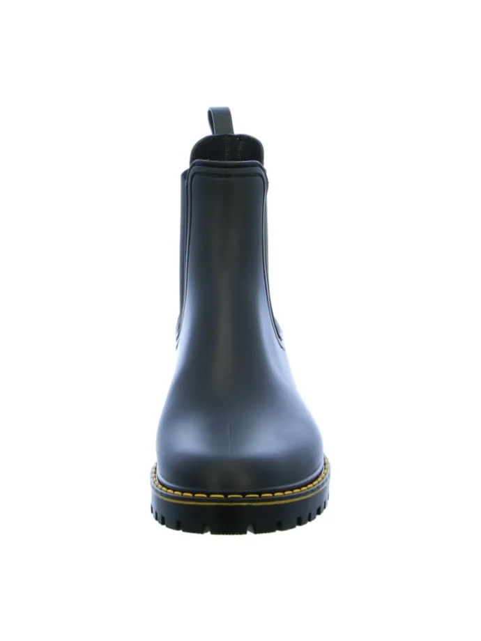Gummistiefeletten in Schwarz