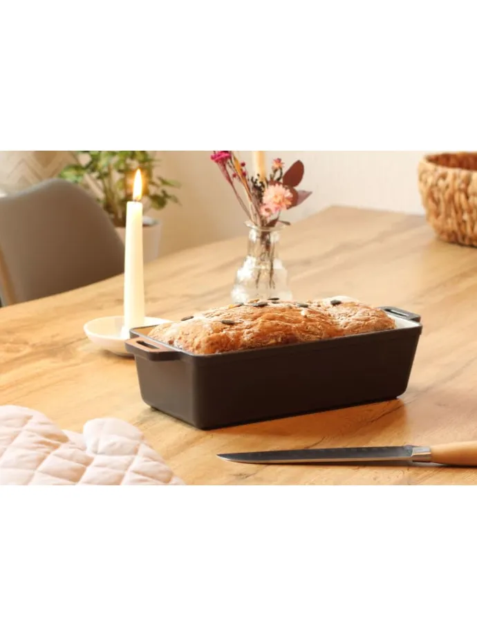Gusseisen Brotbackform 1.5 l in Schwarz
