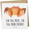 Gutschein Tagesausflug ans Meer Freude mit Spruch in Weiß