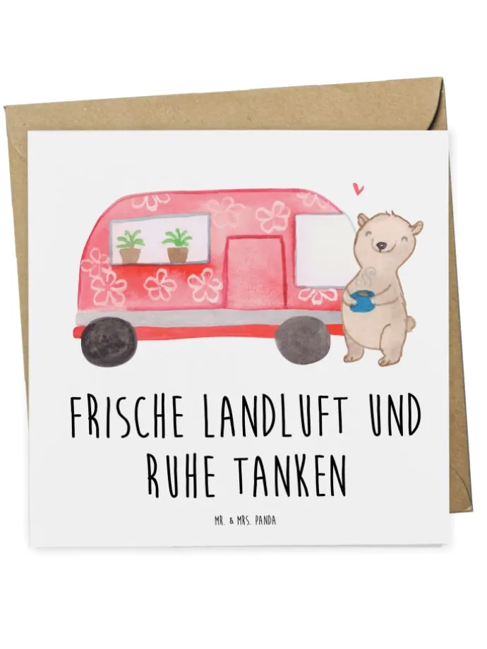 Gutschein Wochenendtrip auf dem Land mit Spruch in Weiß