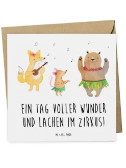 Gutschein Zirkusbesuch Freude mit Spruch in Weiß
