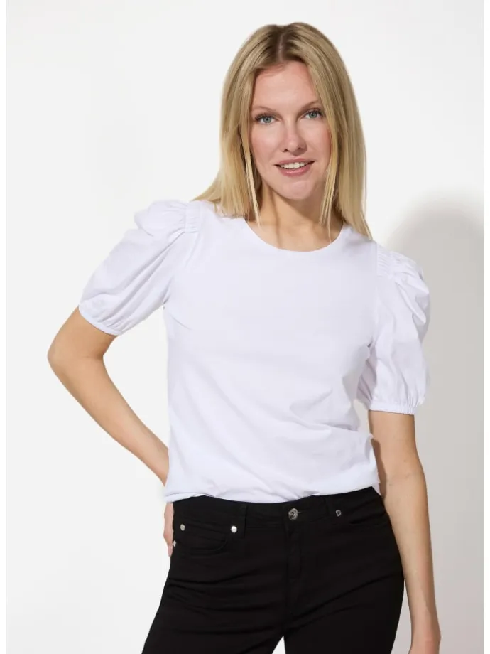 Halbarmshirt in white