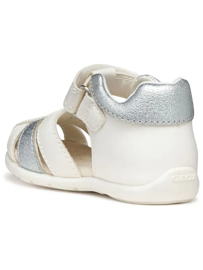 Halbsandalen "Elthan" in Creme/ Silber