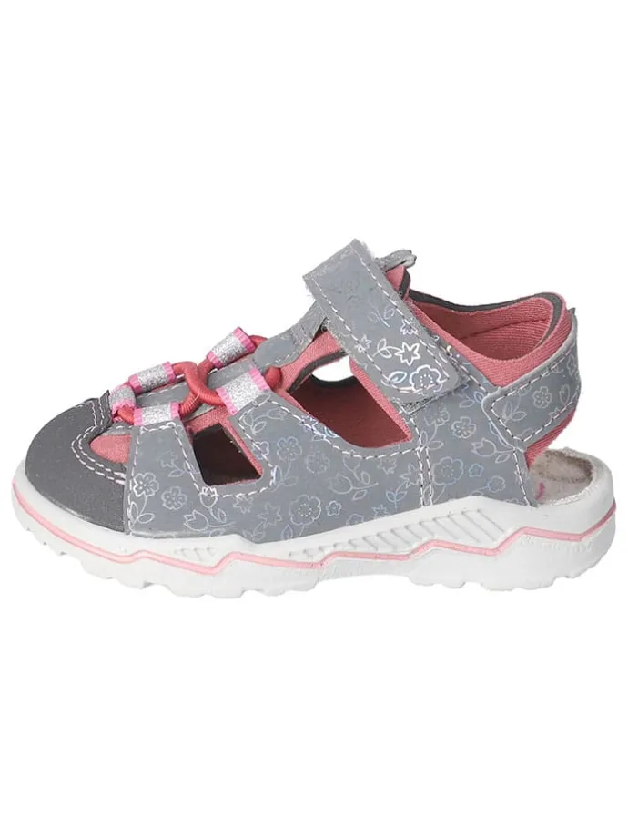 Halbsandalen "Gery" in Grau/ Pink
