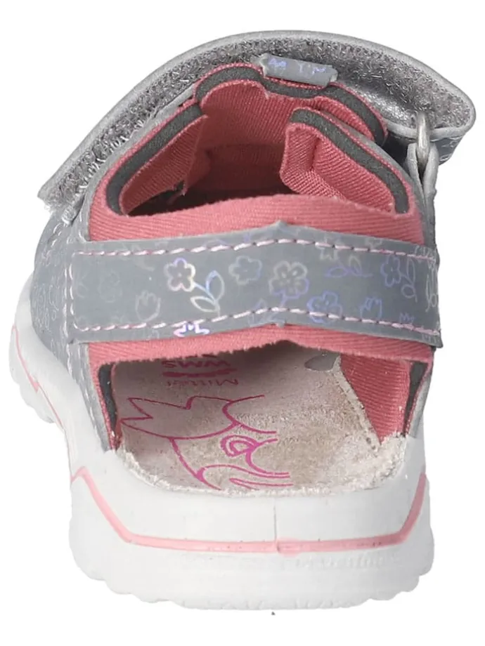 Halbsandalen "Gery" in Grau/ Pink