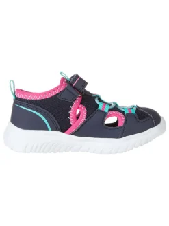 Halbsandalen in Blau/ Rosa