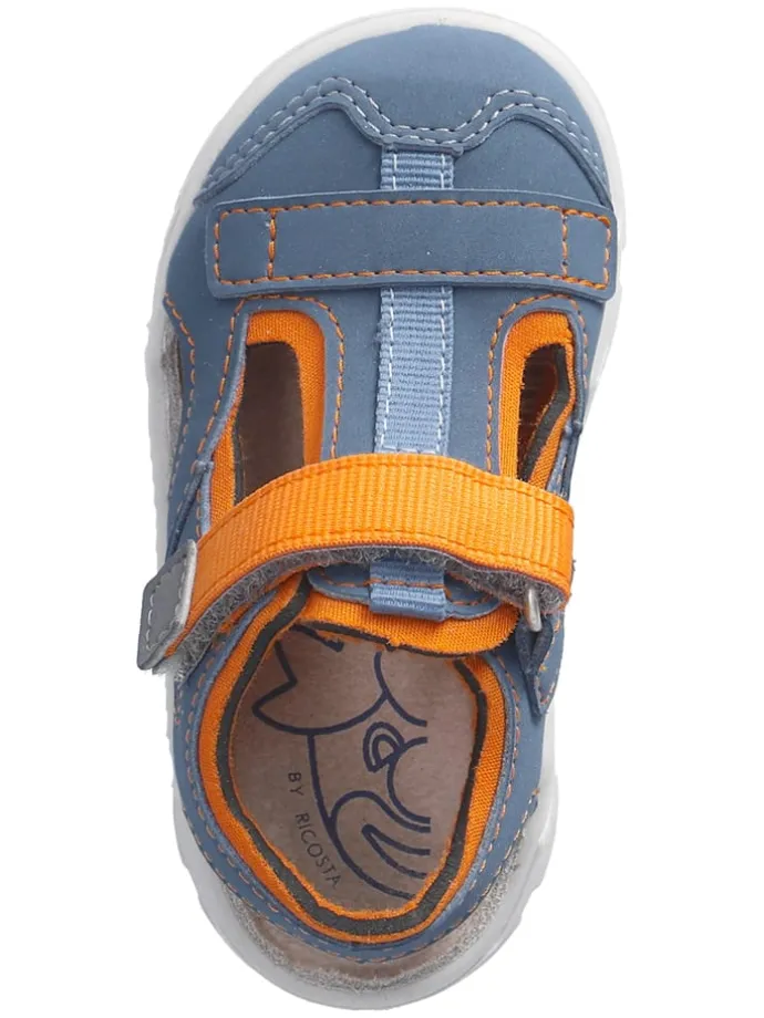 Halbsandalen "Jo" in Blau/ Orange
