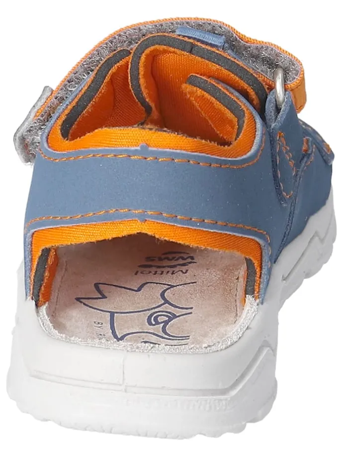 Halbsandalen "Jo" in Blau/ Orange
