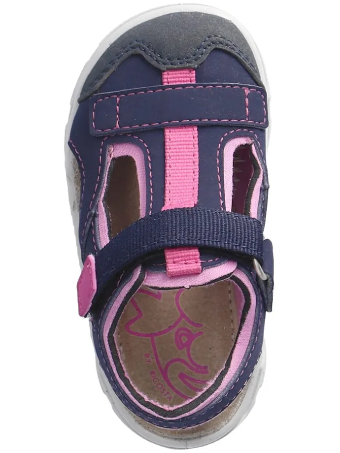 Halbsandalen "Jo" in Dunkelblau/ Rosa