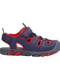 Halbsandalen "K-Trek" in Dunkelblau/ Rot