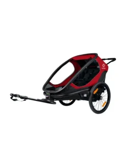 Hamax Outback Fahrradanhänger für 2 Kinder - Farbe: Rot / Schwarz