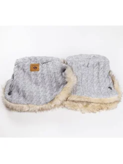 Handmuffs "Grandma" in Grau