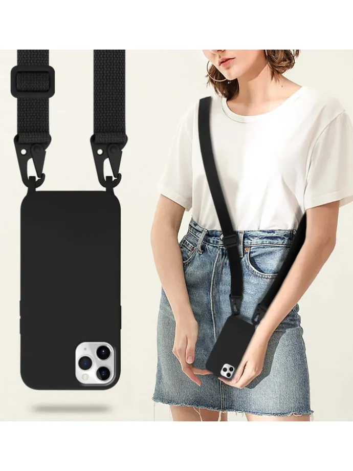 Handykette für Apple iPhone 11 PRO MAX Hülle in LIQUID SCHWARZ