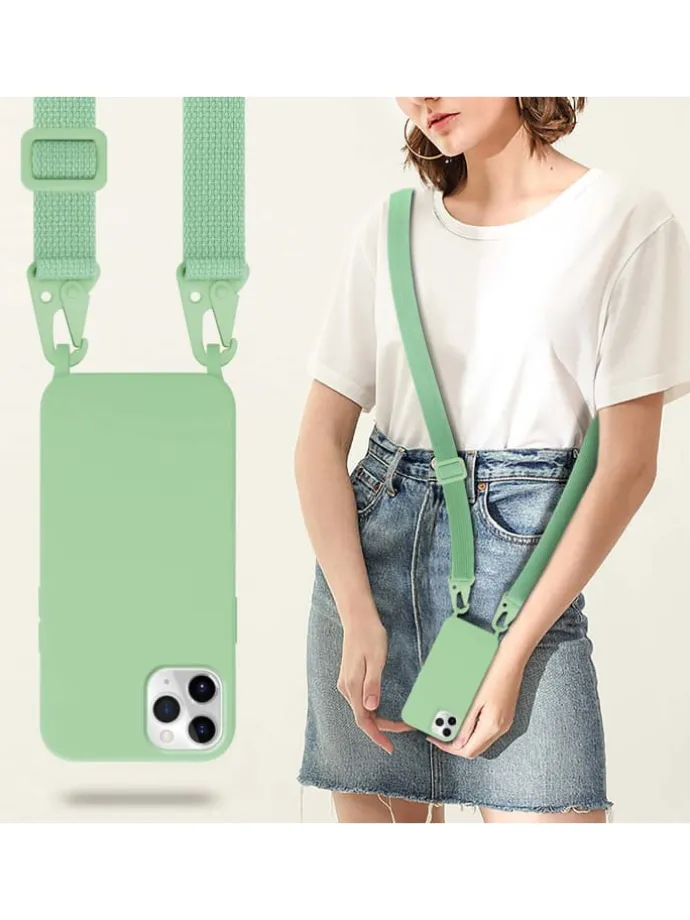 Handykette für Apple iPhone 11 PRO MAX Hülle in LIQUID HELL GRÜN