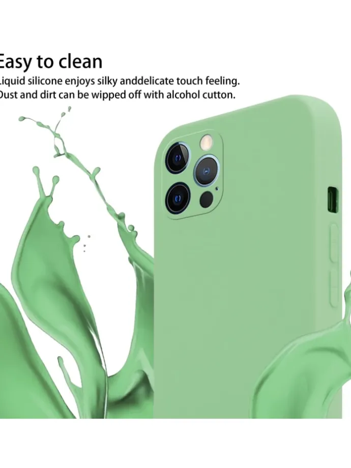 Handykette für Apple iPhone 12 / 12 PRO Hülle in LIQUID HELL GRÜN