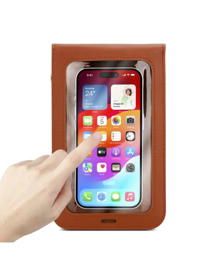 Handytasche für Samsung Galaxy S25 Ultra Hülle Umhängetasche in Braun