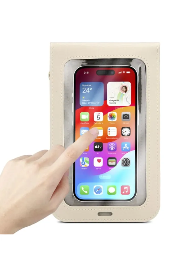 Handytasche für Samsung Galaxy J2 2015 Hülle Umhängetasche in Weiss