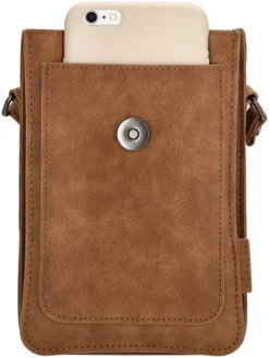 Handytasche in Hellbraun - (B)13 x (H)19 x (T)3 cm