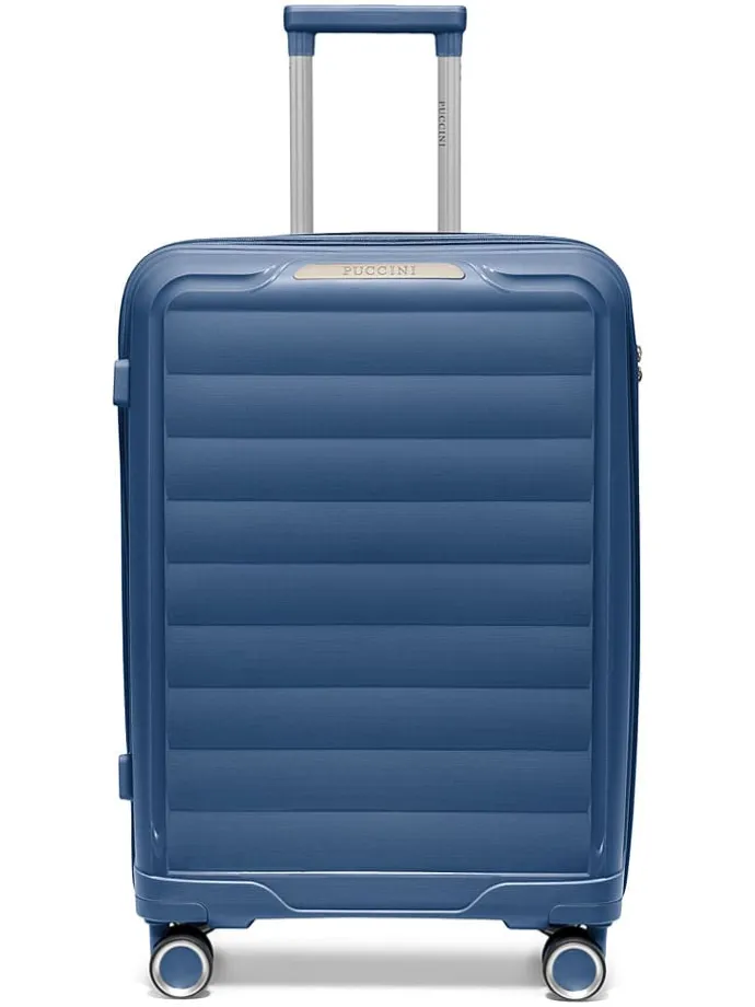 Hardcase-Trolley "Turin" in Dunkelblau - (B)45 x (H)65 x (T)26,5 cm
