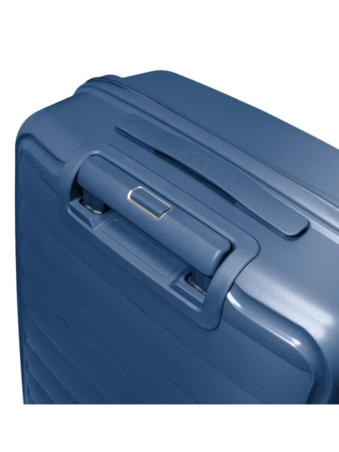 Hardcase-Trolley "Turin" in Dunkelblau - (B)45 x (H)65 x (T)26,5 cm