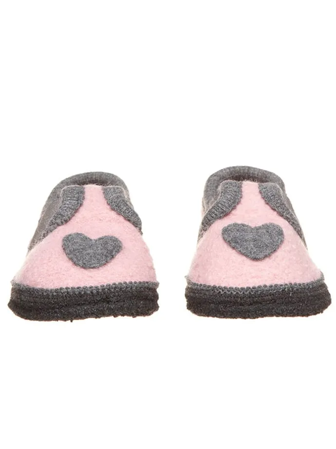 Hausschuhe "Bobby Herz" in Rosa