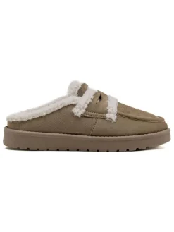 Hausschuhe in Khaki