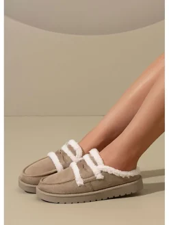 Hausschuhe in Khaki