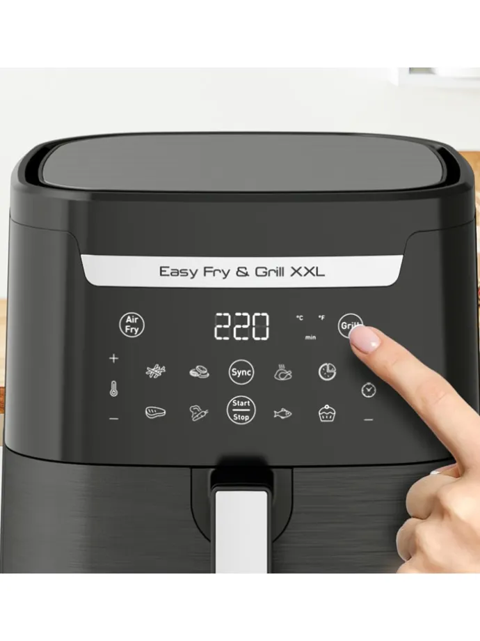 Heißluftfritteuse "Easy Fry & Grill XXL" in Schwarz - 1,5 kg