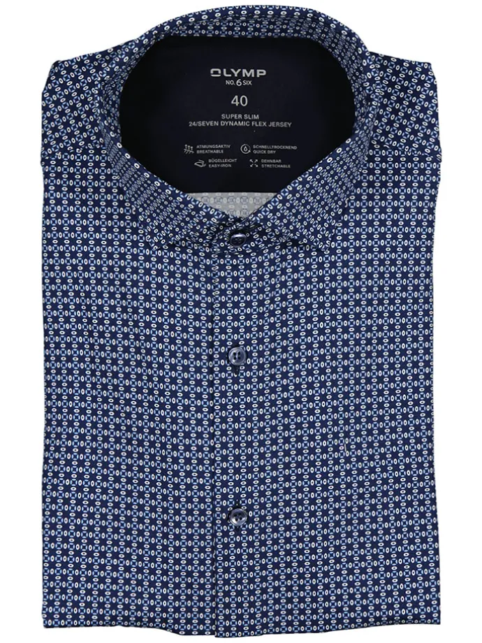 Hemd ''24/7 - No 6'' - Super Slim - in Dunkelblau