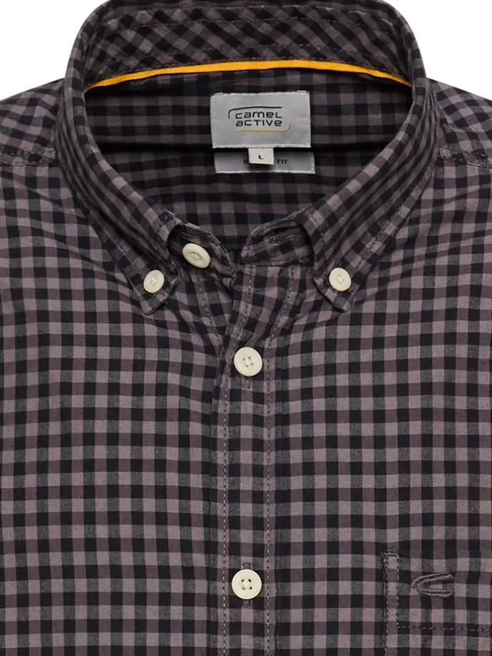 Hemd - Regular Fit - in Lila/ Schwarz