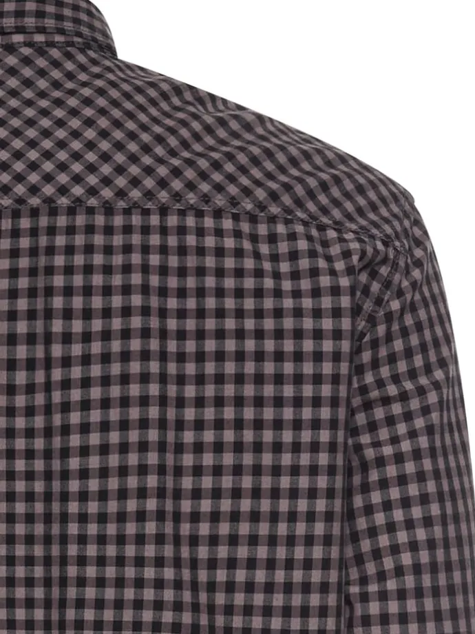 Hemd - Regular Fit - in Lila/ Schwarz
