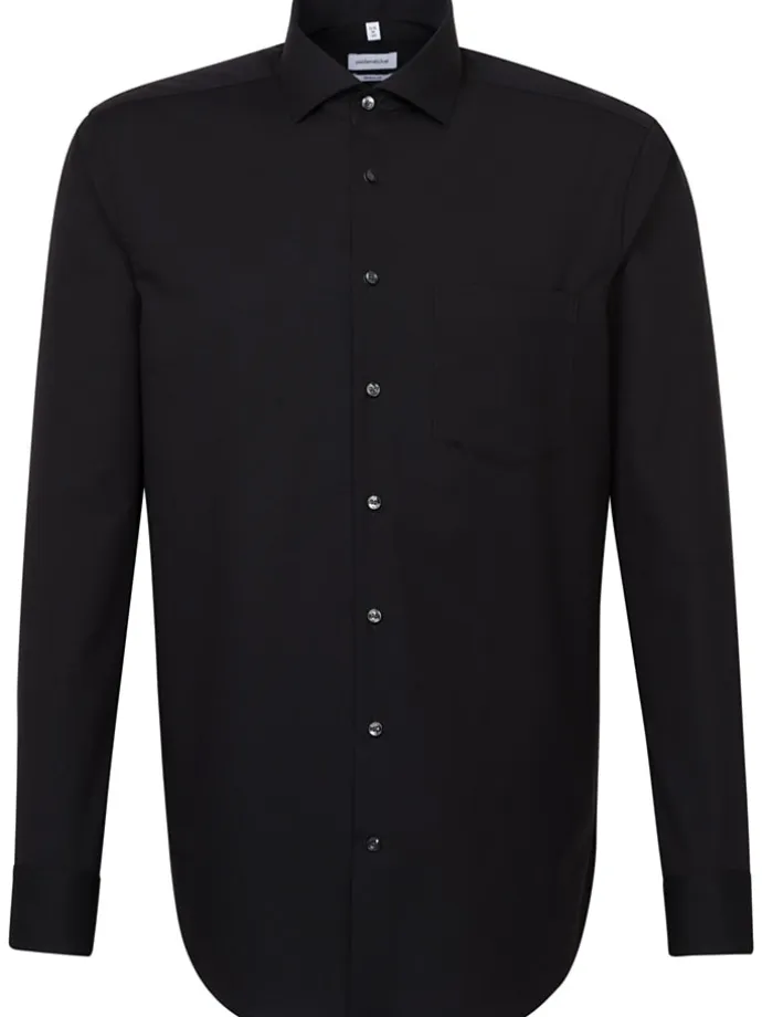 Hemd - Regular fit - in Schwarz