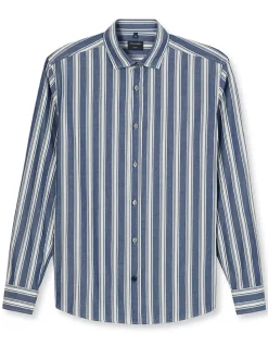Hemd "Casual" - Regular fit - in Weiß/ Blau