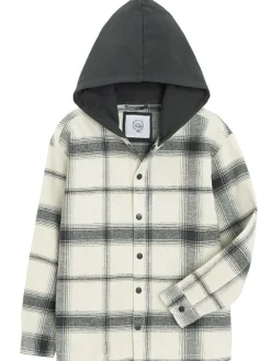 Hemd in Creme/ Anthrazit